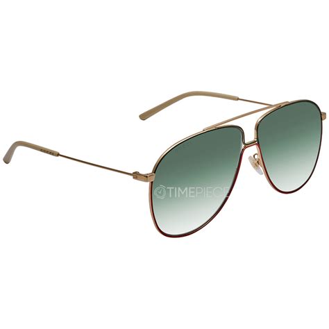 gucci gg0440s|Gucci Green Pilot Men's Sunglasses GG0440S 004 61 .